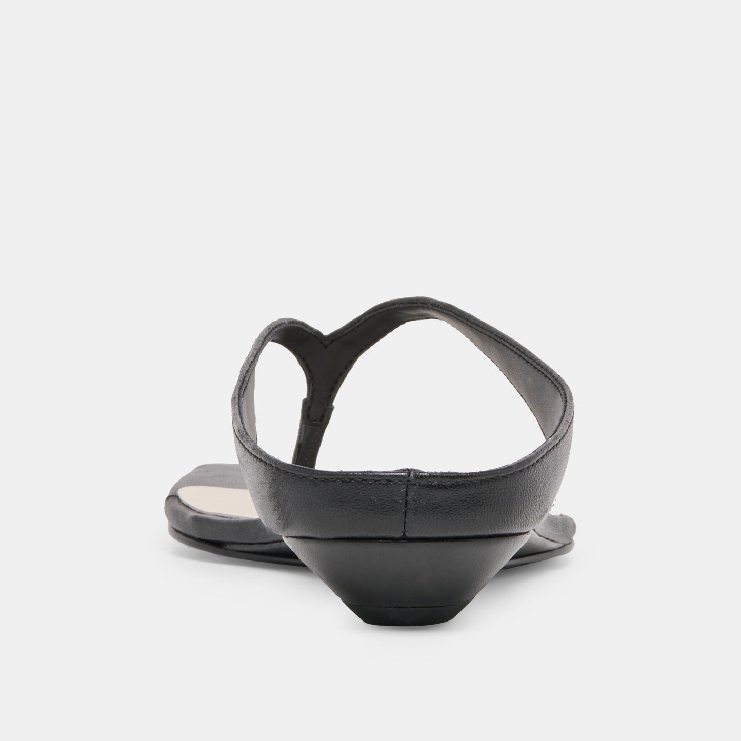 GIZEL Black Leather Thong Square-Toe Sandals Dolce Vita Online