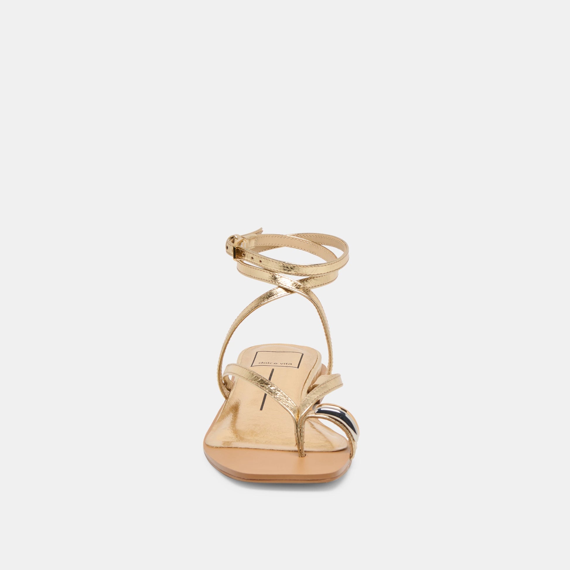 Tyrice Gold Leather Sandals Dolce Vita For sale