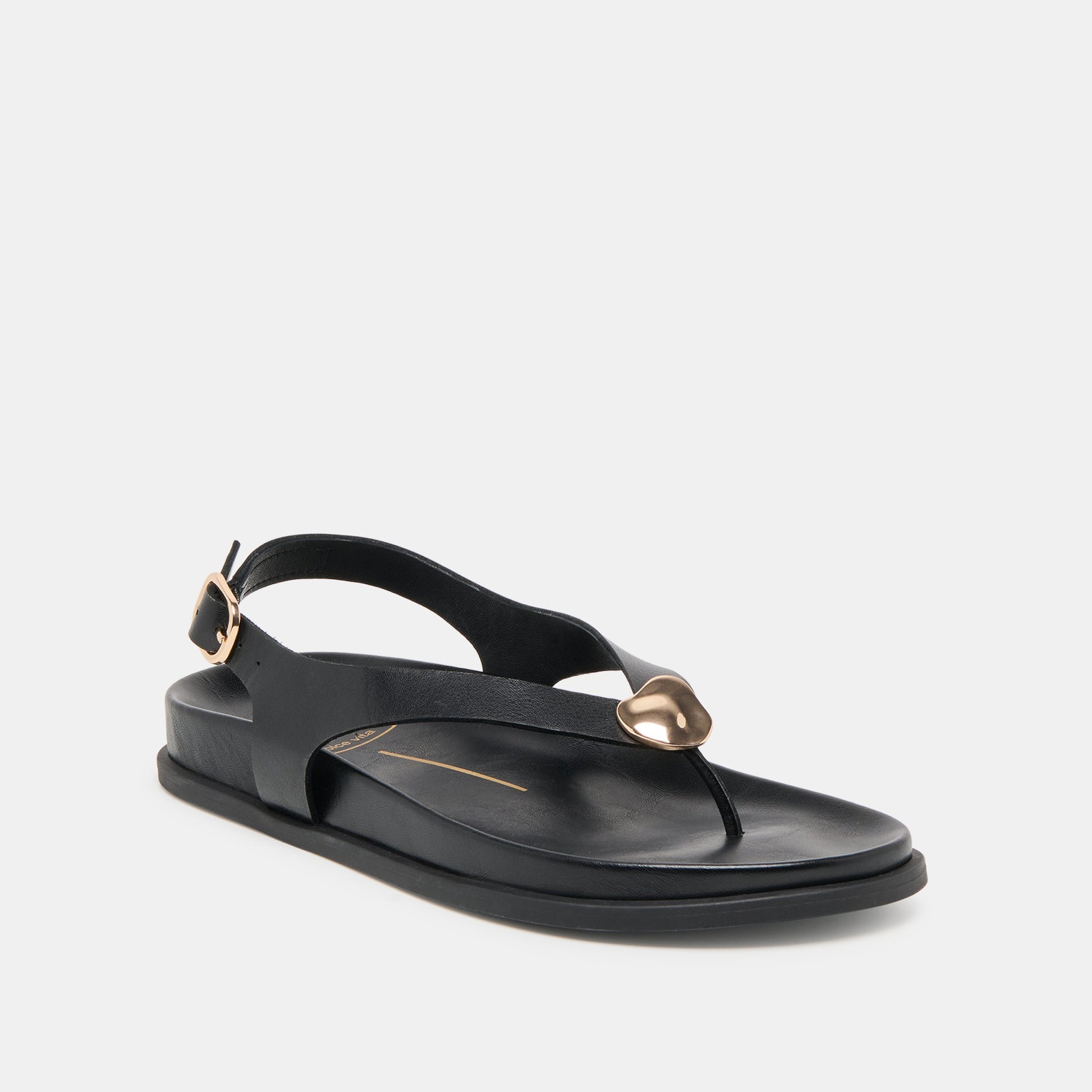 Jony Black Leather Sandals Dolce Vita Discount