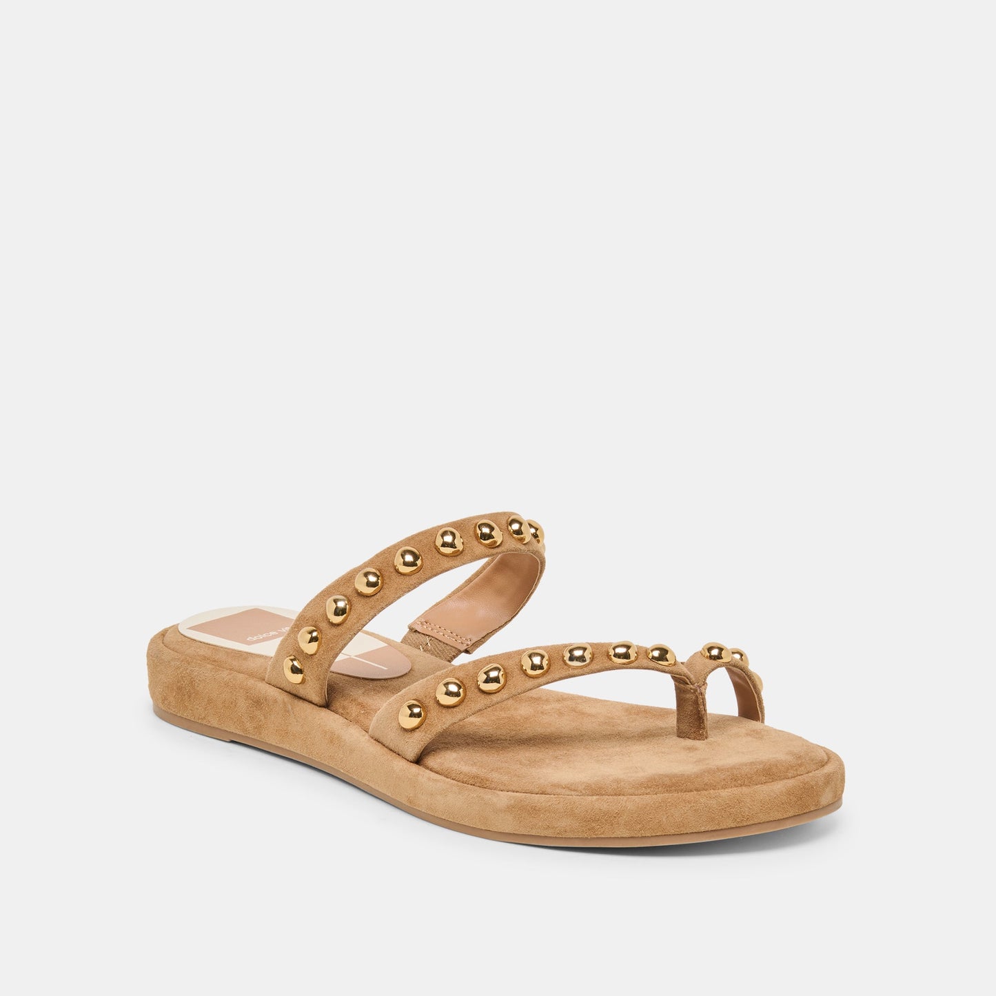 Amary Stud Lt Brown Suede Sandals Dolce Vita Outlet