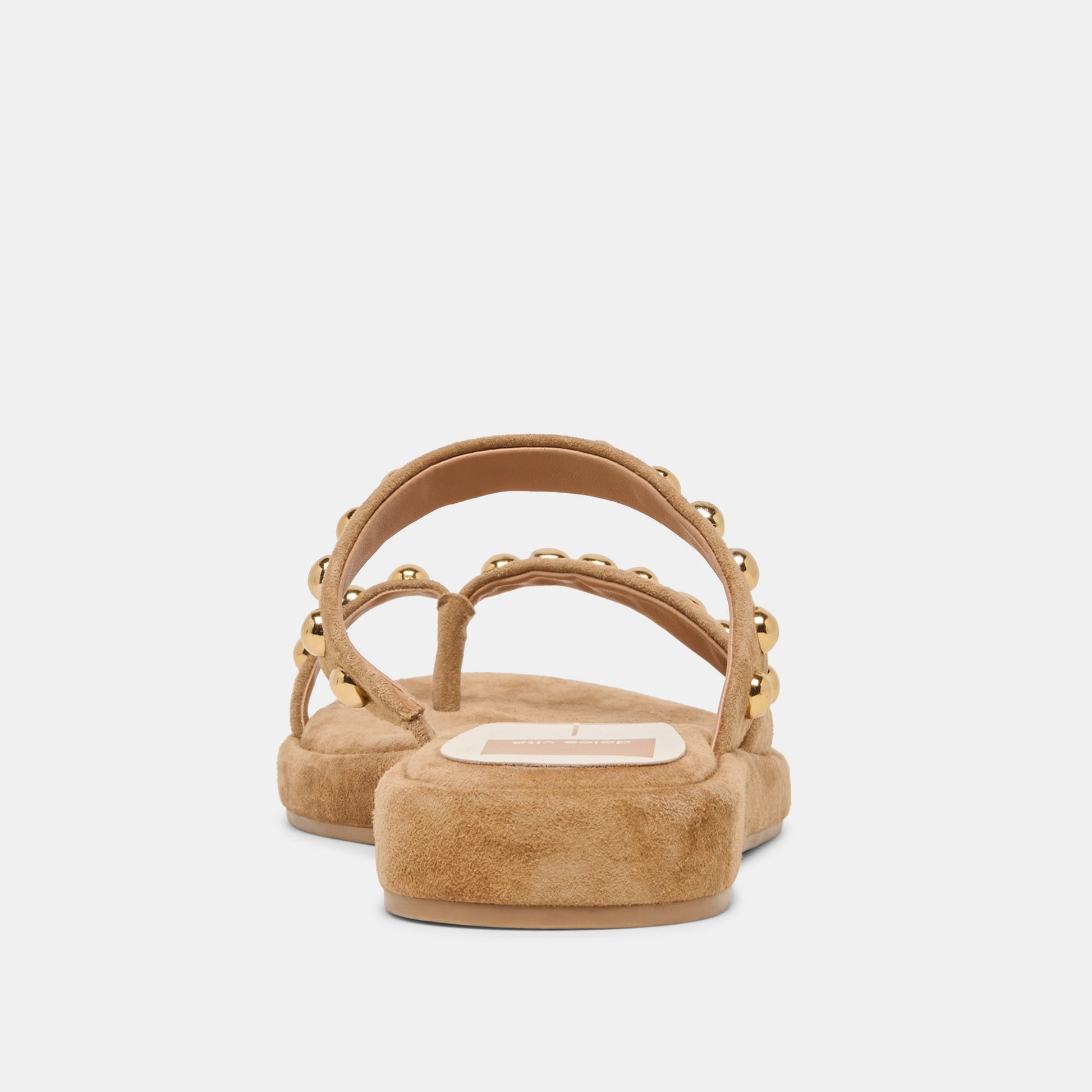 Amary Stud Lt Brown Suede Sandals Dolce Vita Outlet