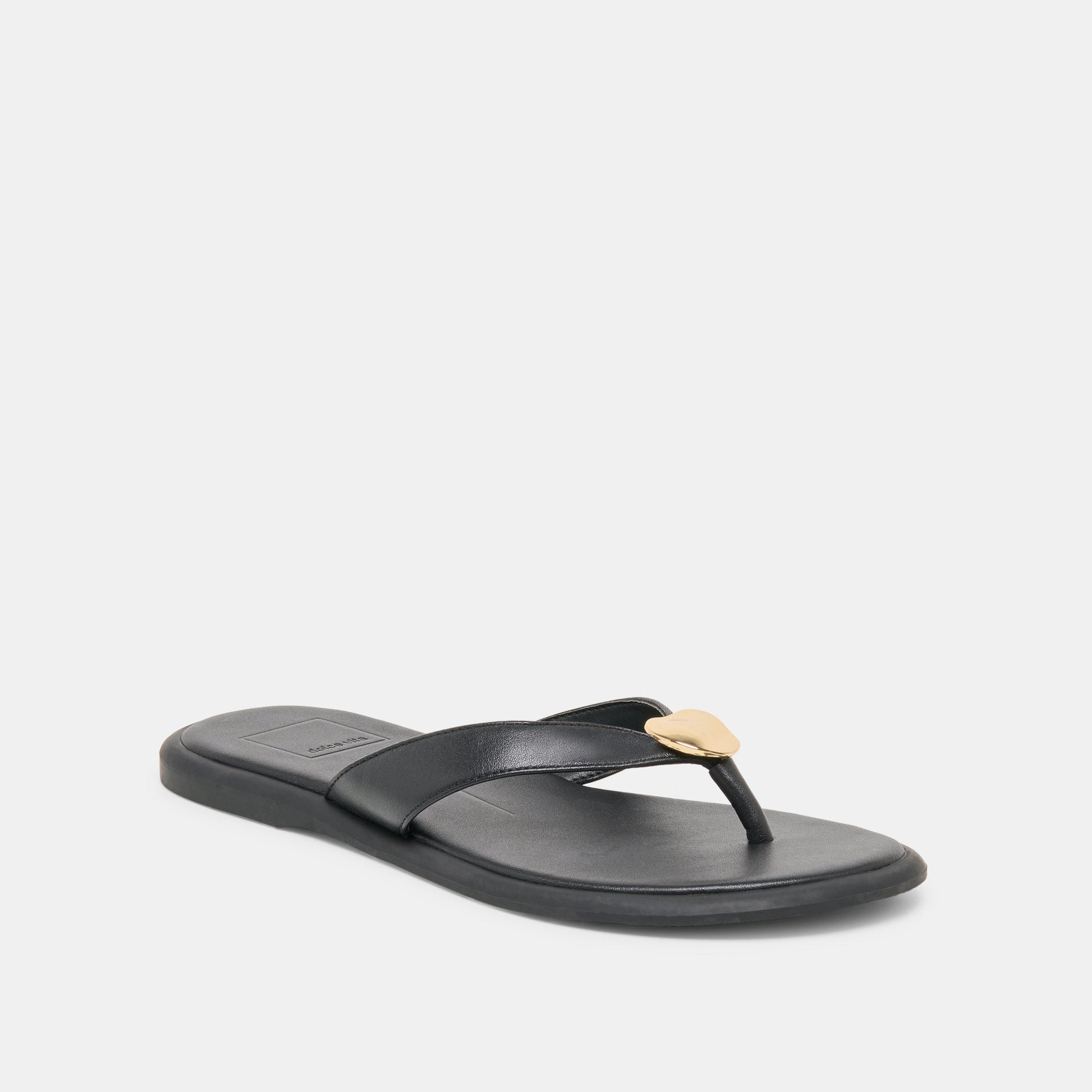 Jaina Black Leather Sandals Dolce Vita On sale