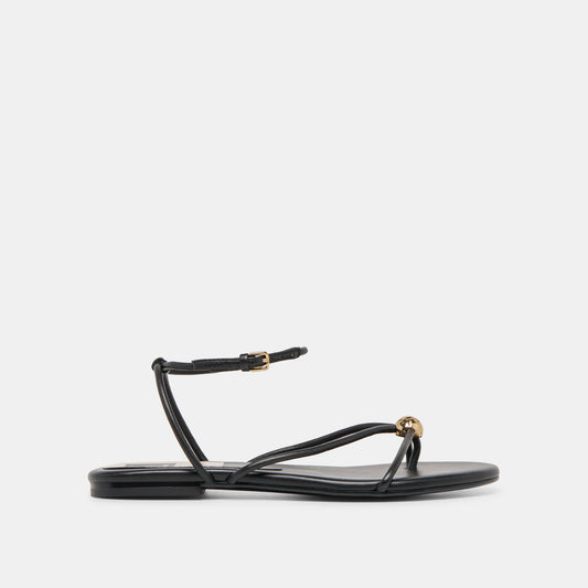 Kenley Black Leather Sandals Dolce Vita New