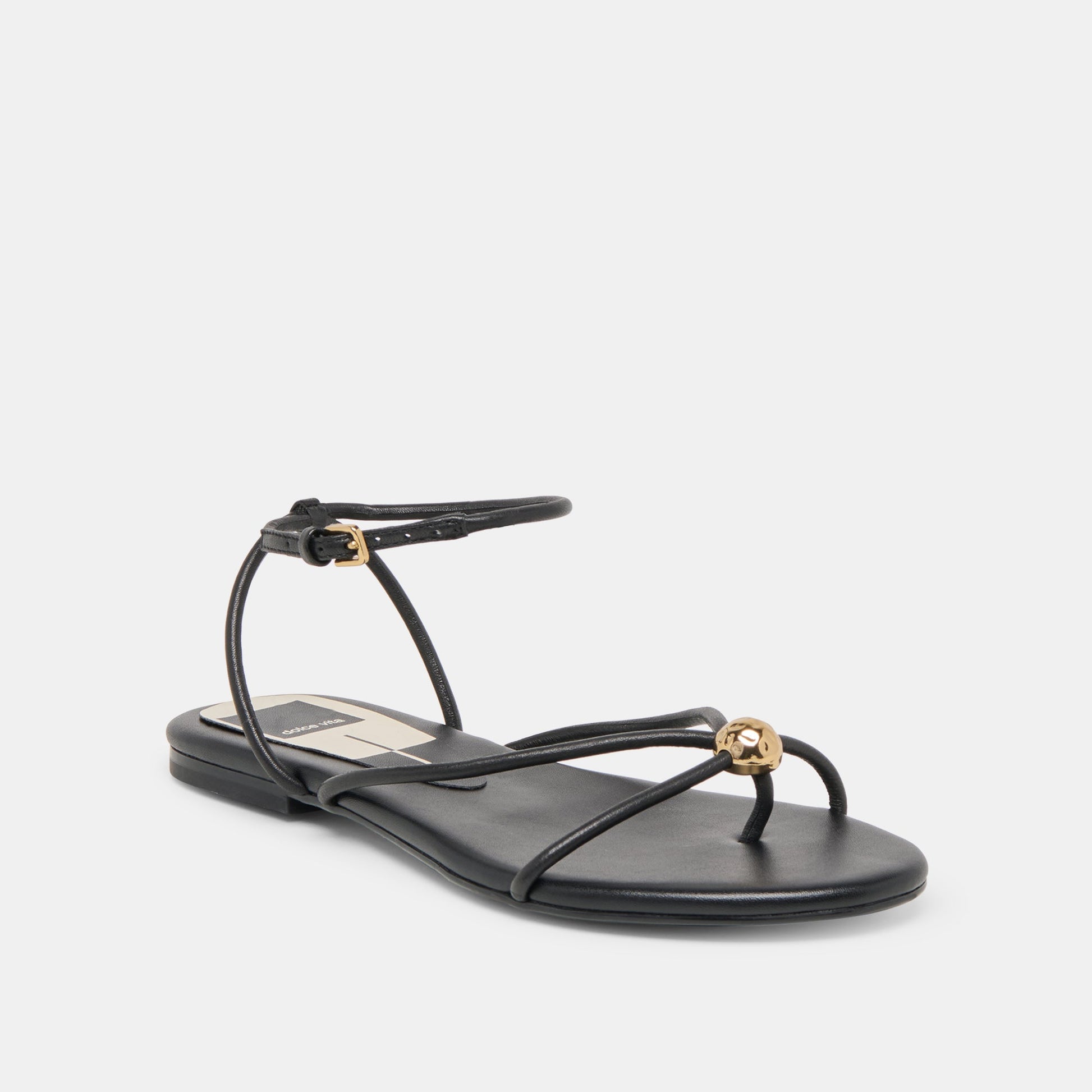 Kenley Black Leather Sandals Dolce Vita New