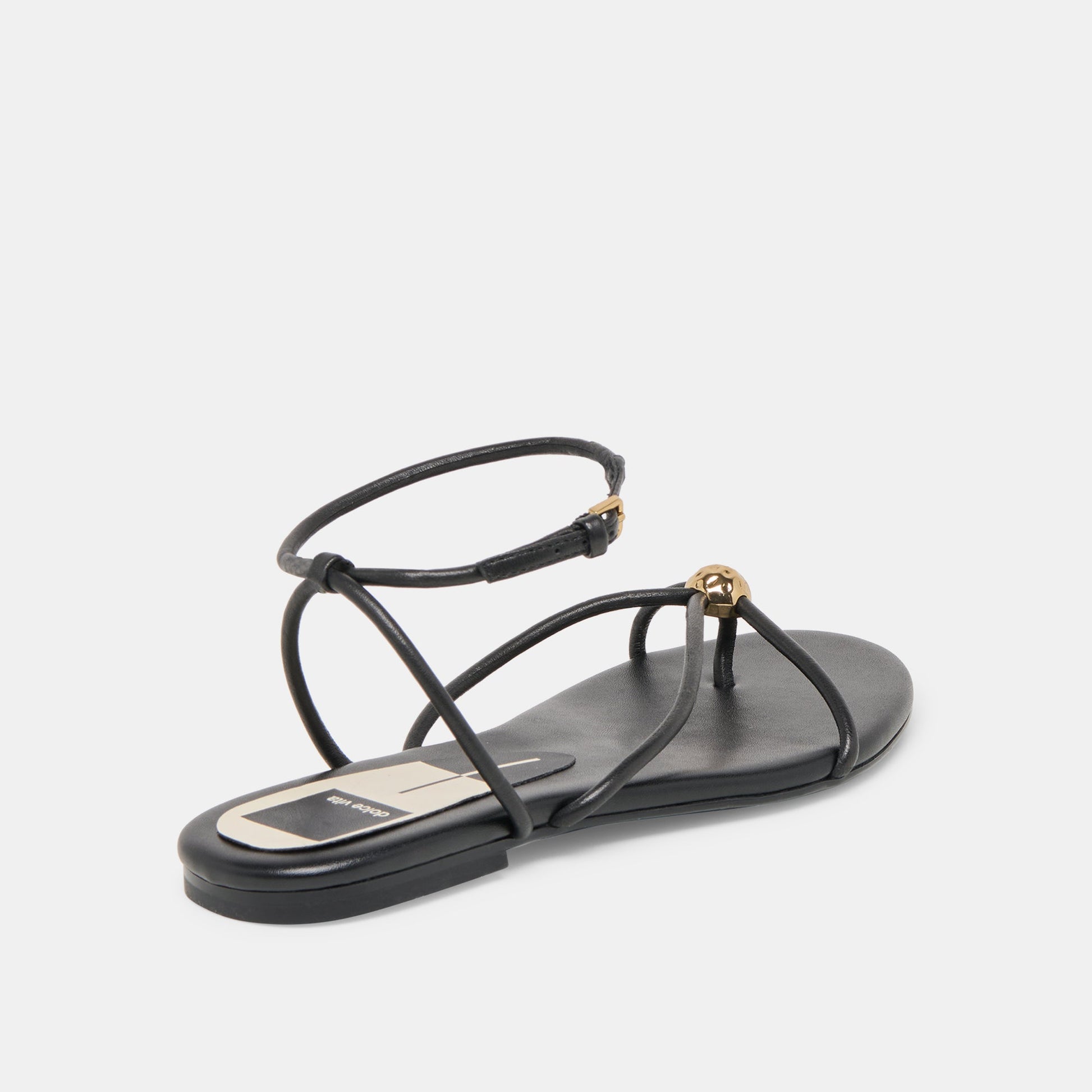 Kenley Black Leather Sandals Dolce Vita New