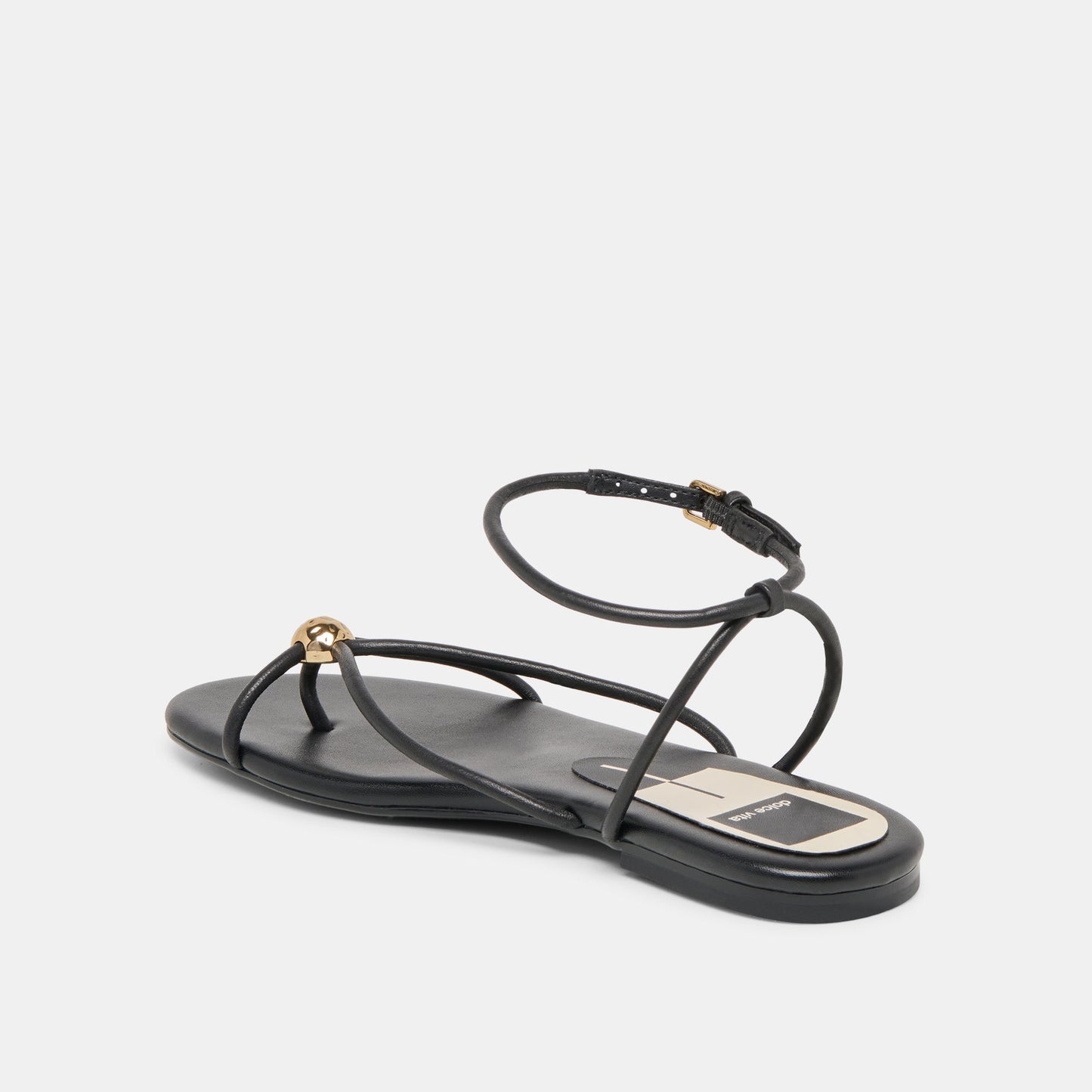 Kenley Black Leather Sandals Dolce Vita New