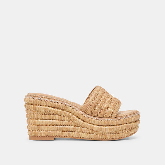 Throne Lt Natural Raffia Wedges Dolce Vita On sale