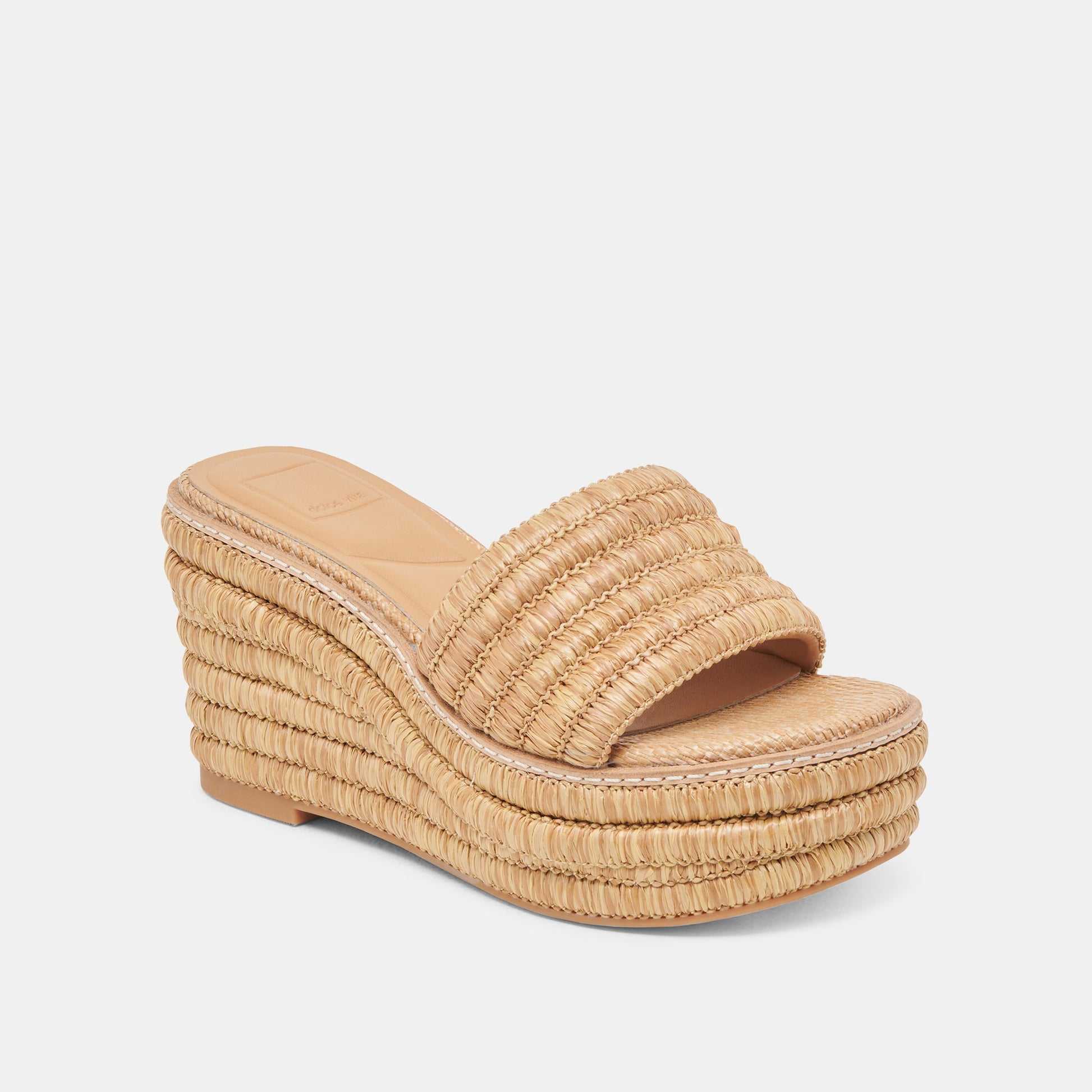 Throne Lt Natural Raffia Wedges Dolce Vita On sale