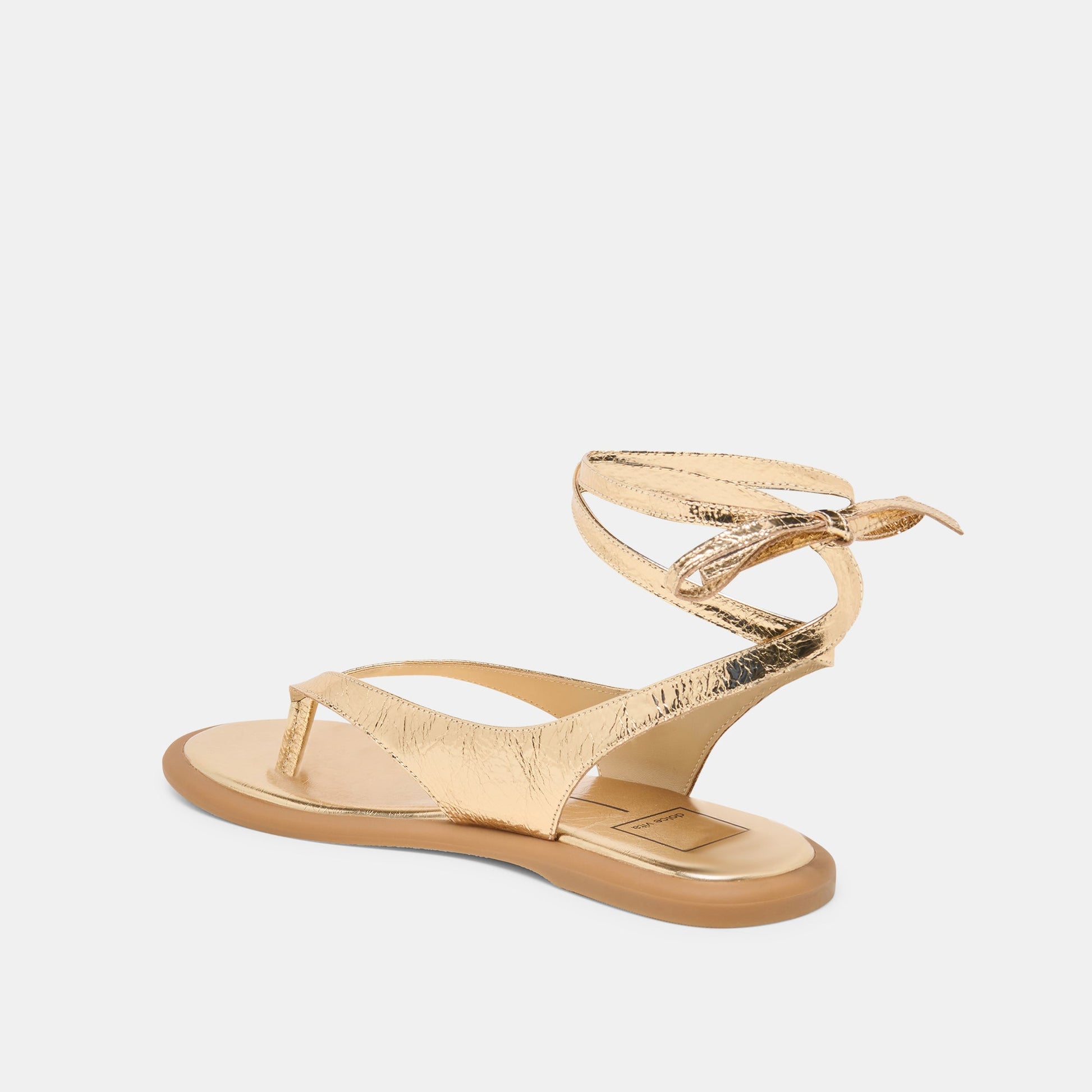 Jayden Gold Distressed Leather Sandals Dolce Vita us