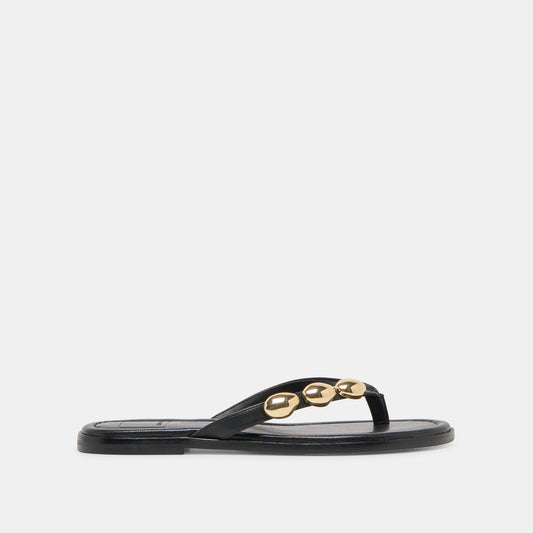 Juny Black Leather Sandals Dolce Vita Sale