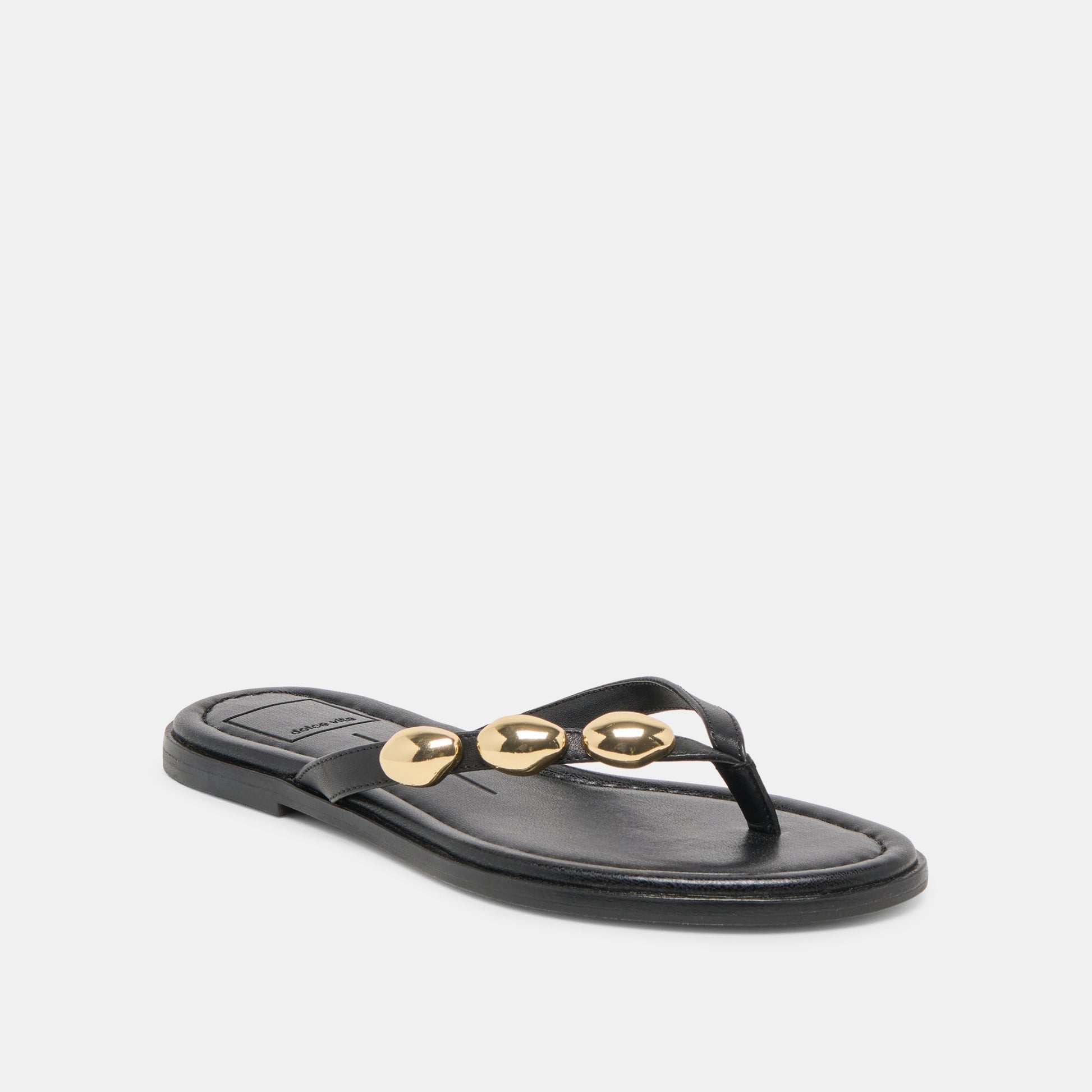 Juny Black Leather Sandals Dolce Vita Sale