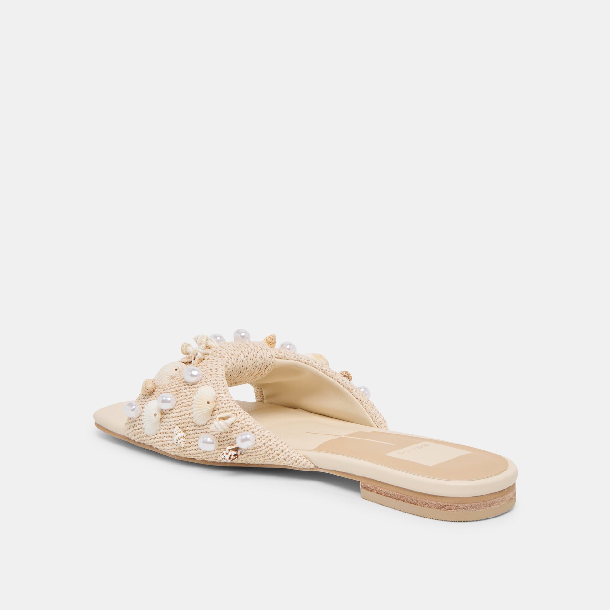 Lizza Oatmeal Beaded Raffia Sandals Dolce Vita For sale