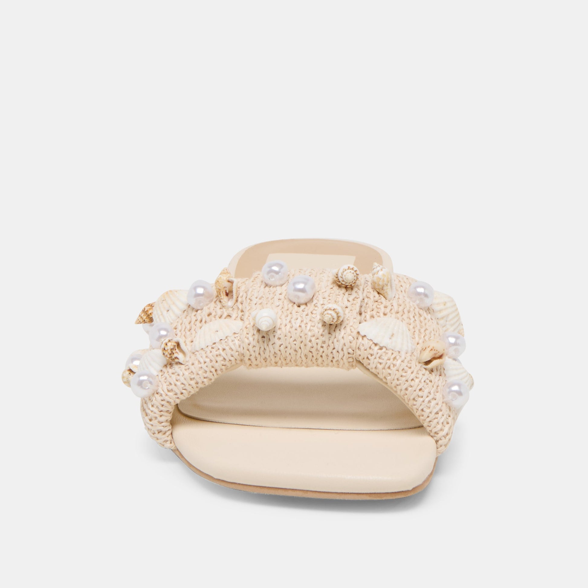 Lizza Oatmeal Beaded Raffia Sandals Dolce Vita For sale
