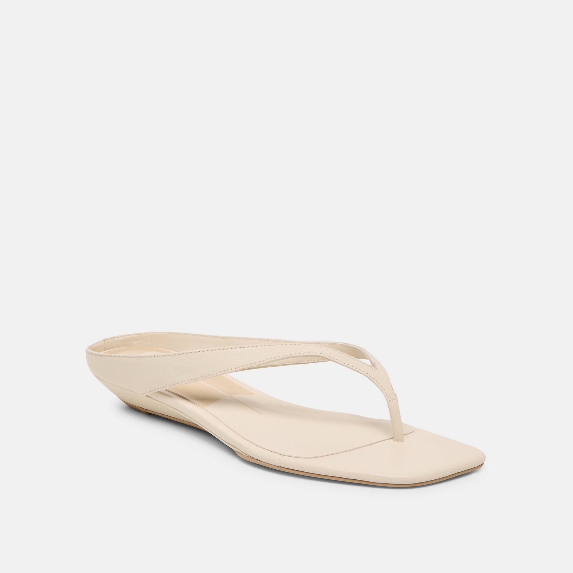 GIZEL Bone Leather Thong Square-Toe Sandals Dolce Vita Sale