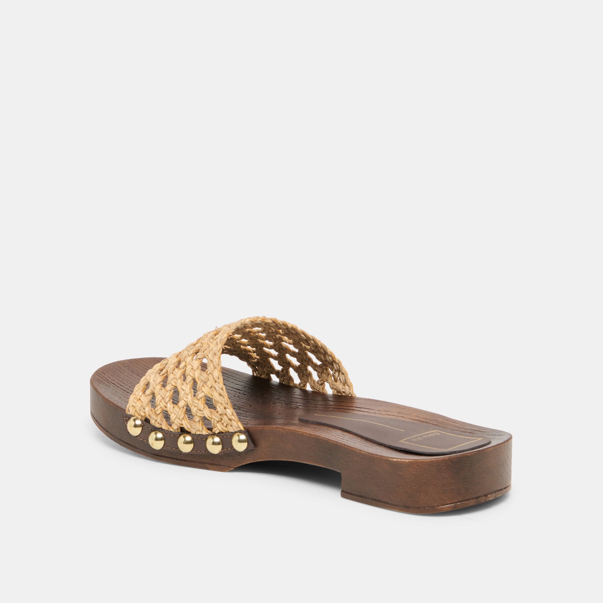 SADIE Tan Raffia Wood Sole Open-Toe Sandals Dolce Vita For sale