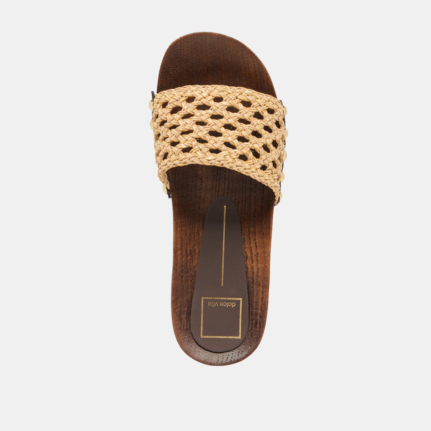SADIE Tan Raffia Wood Sole Open-Toe Sandals Dolce Vita For sale
