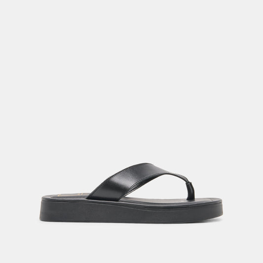 BLAYZE Black Leather Platform Flip-Flop Sandals Dolce Vita On sale