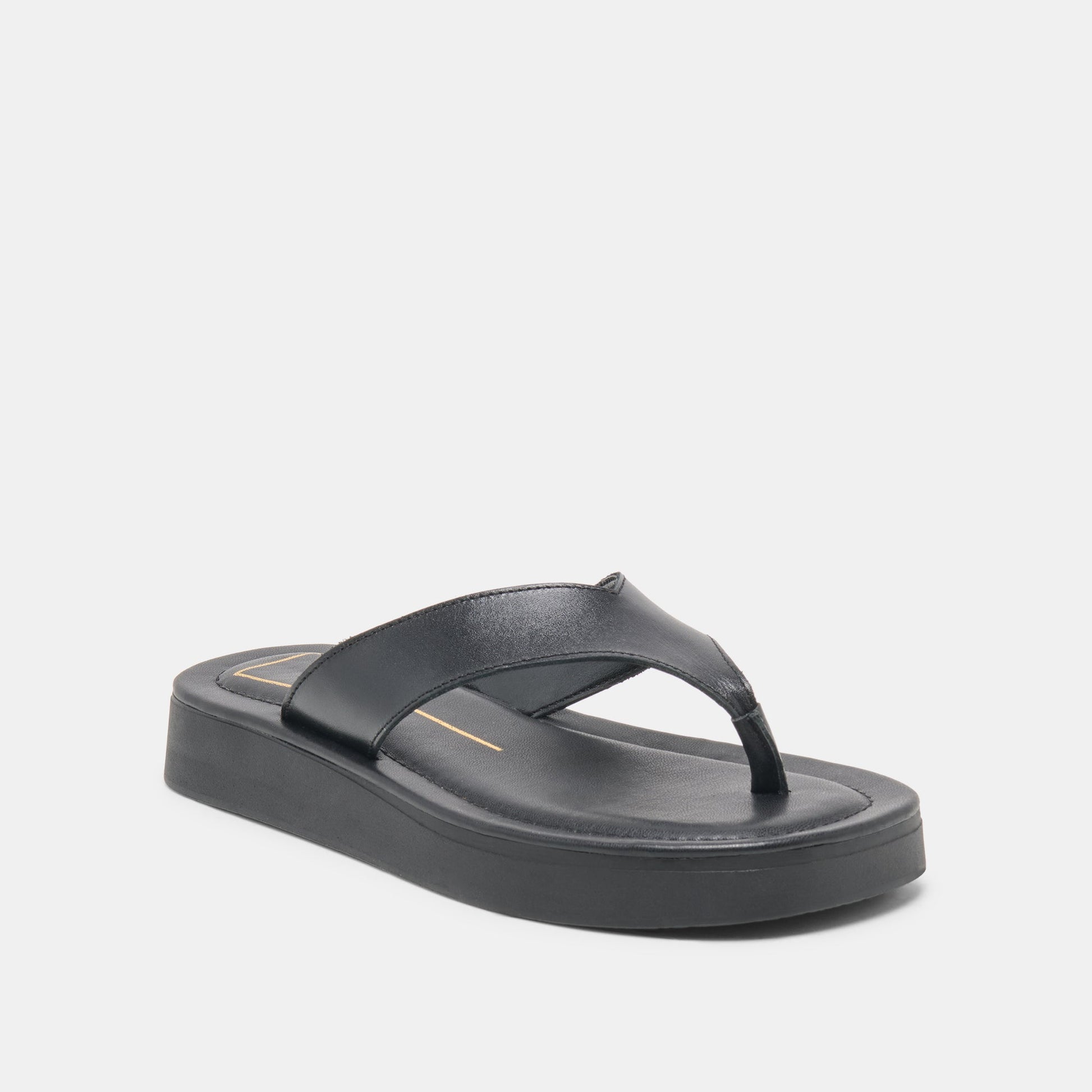 BLAYZE Black Leather Platform Flip-Flop Sandals Dolce Vita On sale