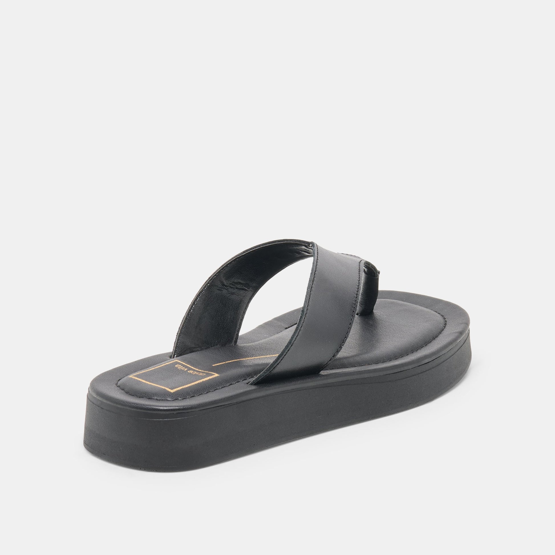 BLAYZE Black Leather Platform Flip-Flop Sandals Dolce Vita On sale