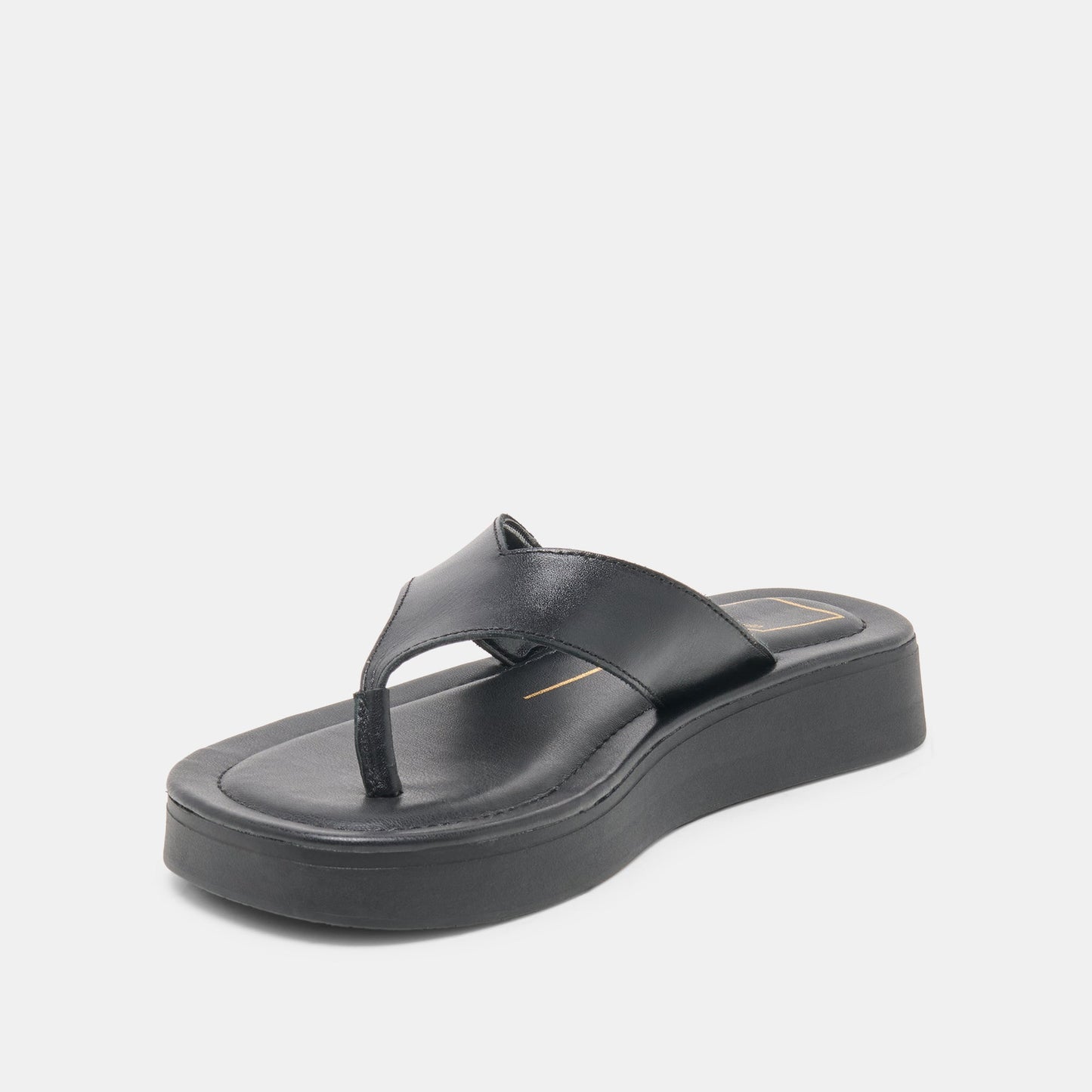 BLAYZE Black Leather Platform Flip-Flop Sandals Dolce Vita On sale