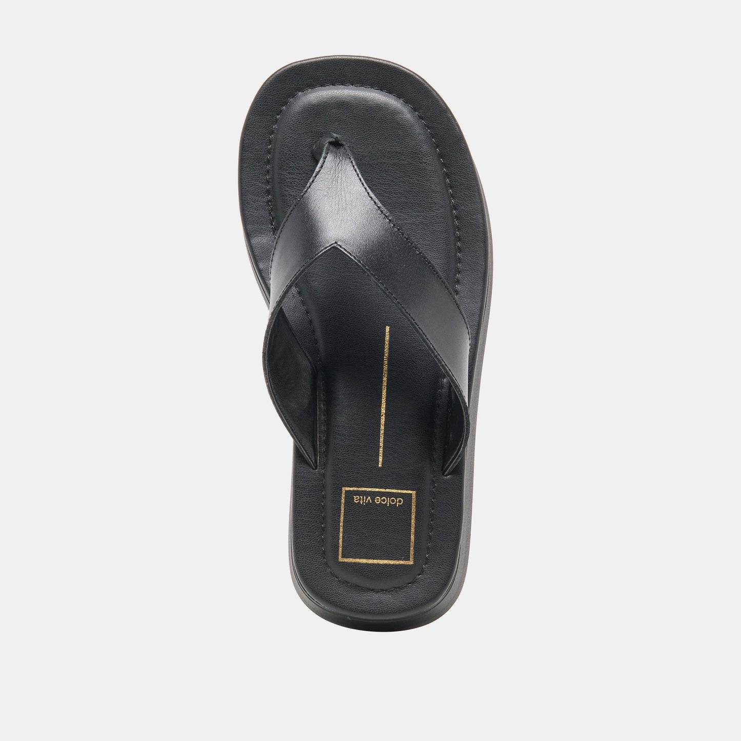 BLAYZE Black Leather Platform Flip-Flop Sandals Dolce Vita On sale