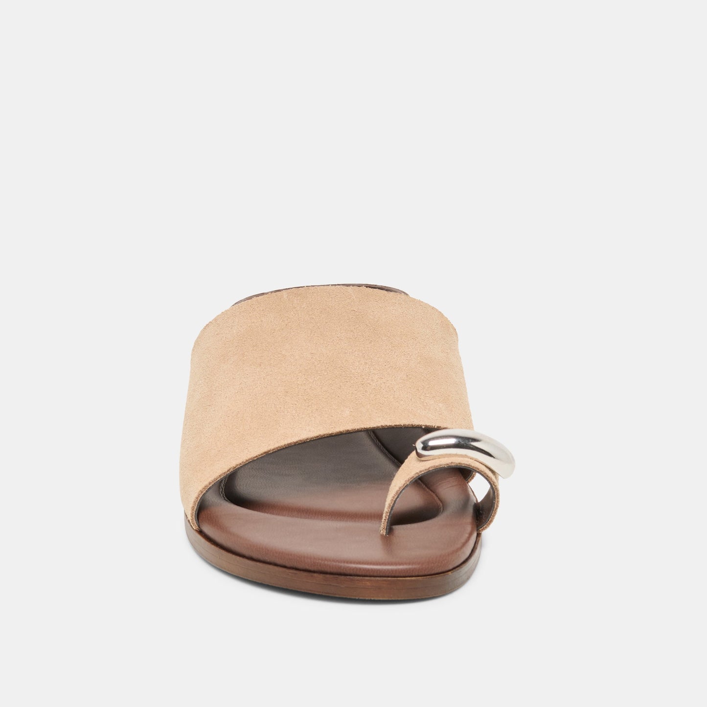 MOXY Sand Suede Metal Detail Open-Toe Sandals Dolce Vita For sale
