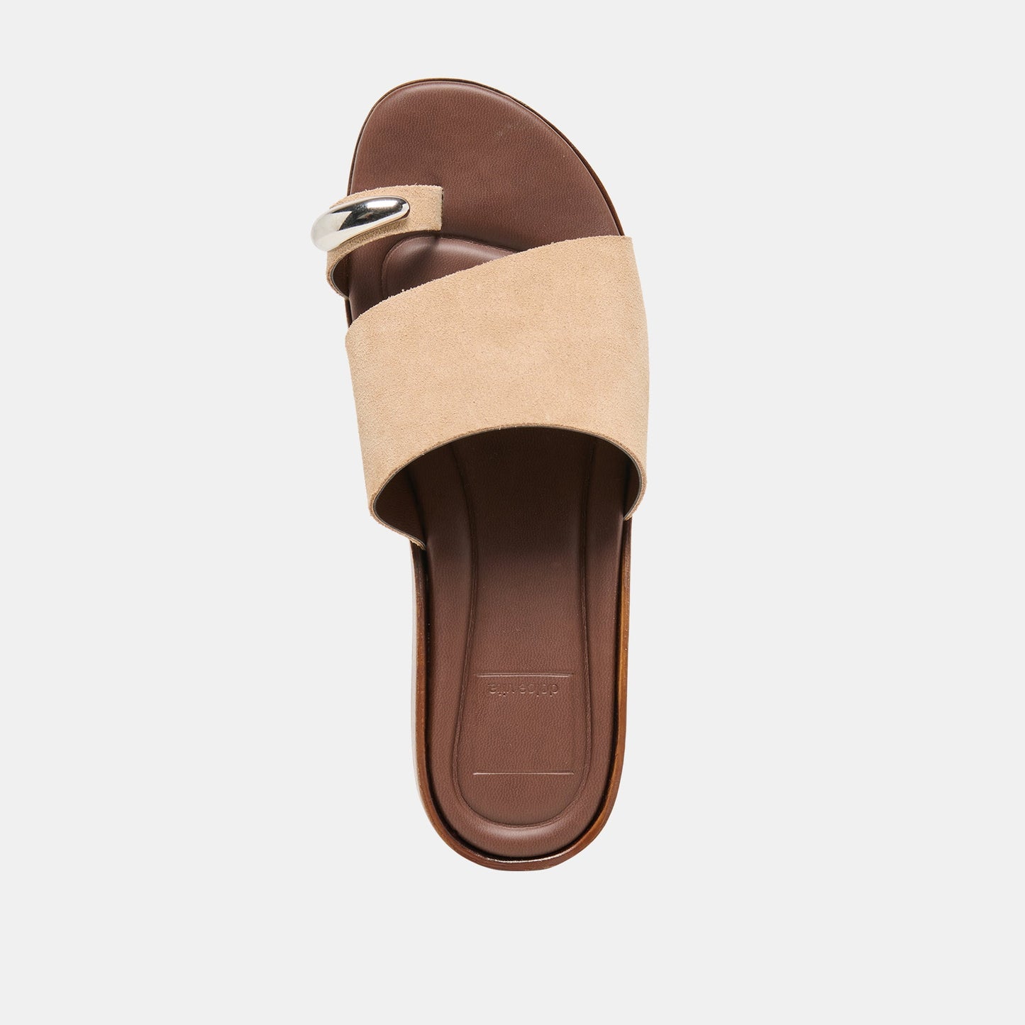 MOXY Sand Suede Metal Detail Open-Toe Sandals Dolce Vita For sale
