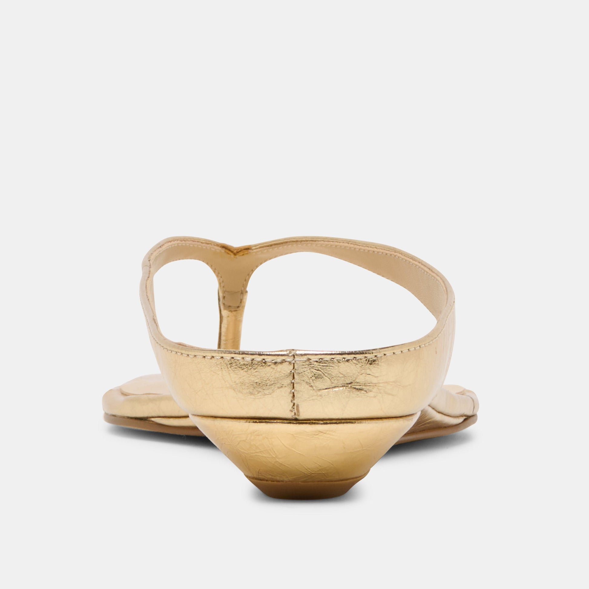 GIZEL Gold Crinkle Patent Thong Square-Toe Sandals Dolce Vita Online
