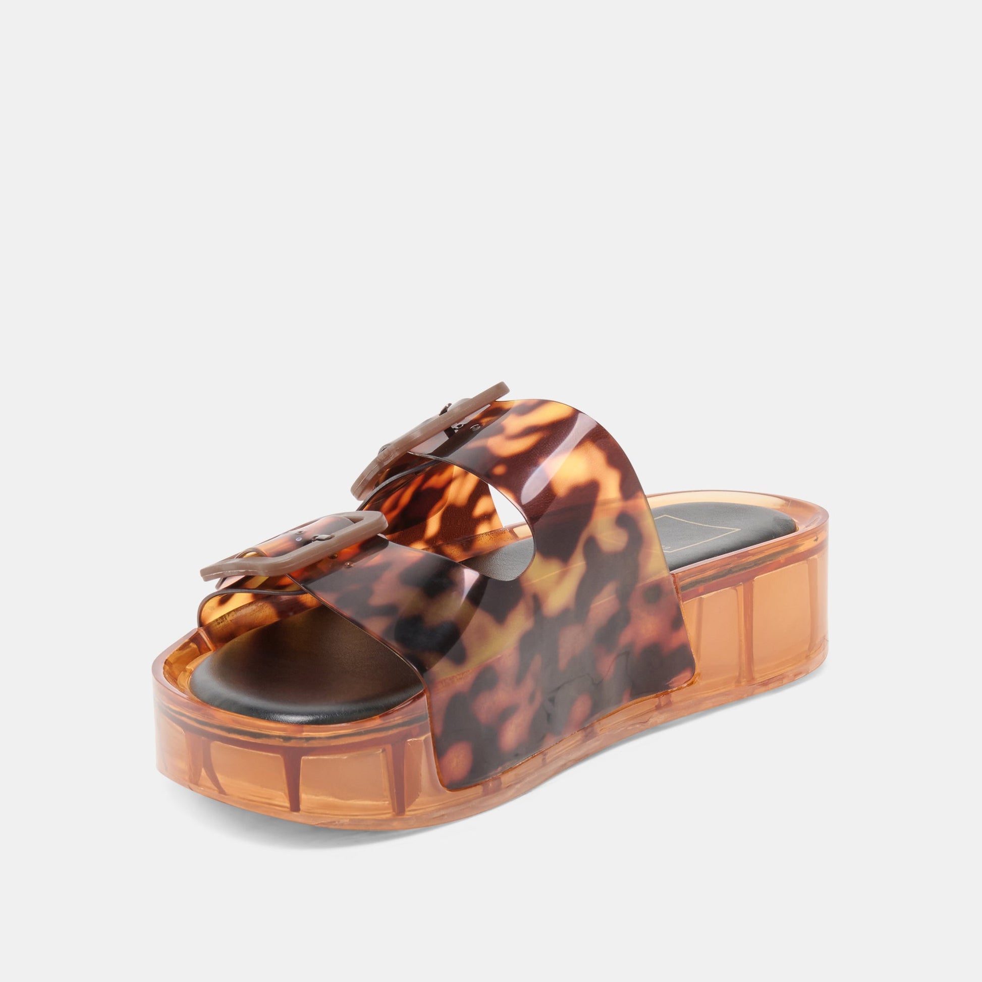 JULIO X Tortoise Vinyl Jelly Platform Sandals Dolce Vita Sale