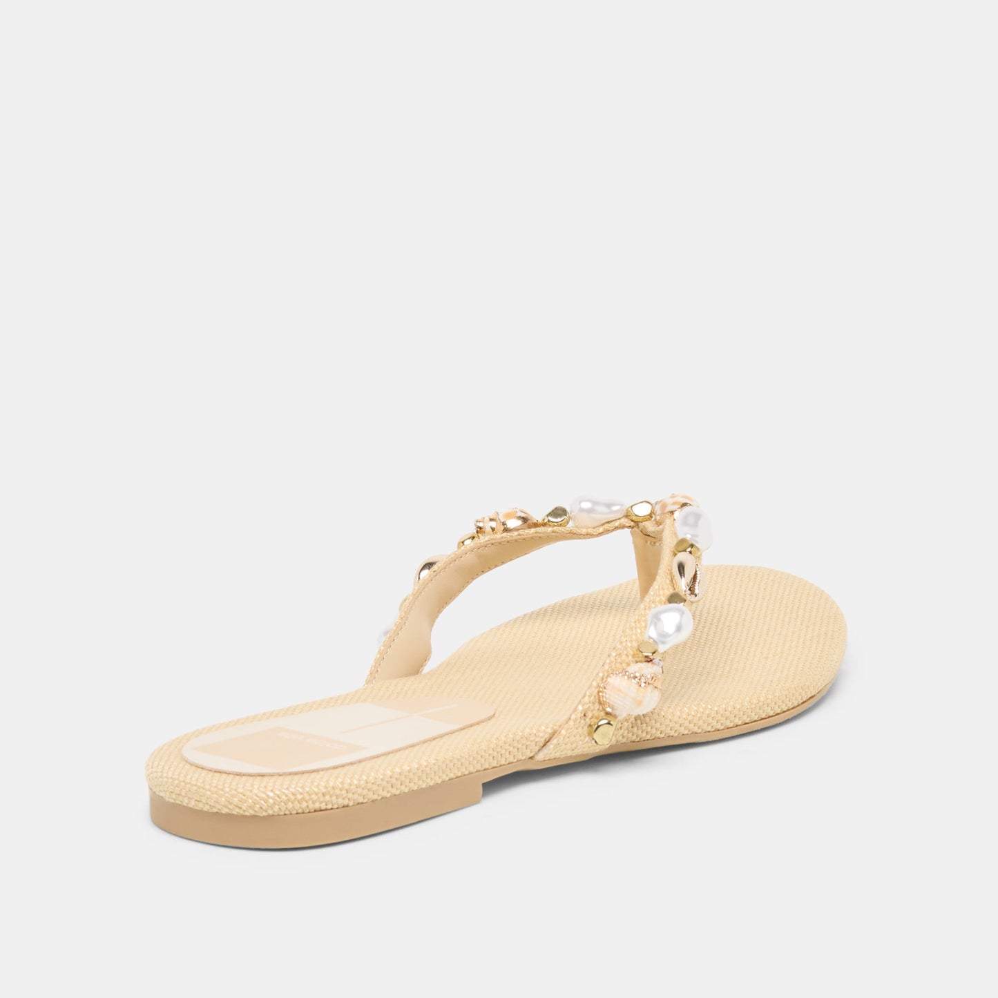 KYSHA Lt Natural Raffia Shell Flip-Flop Sandals Dolce Vita For sale