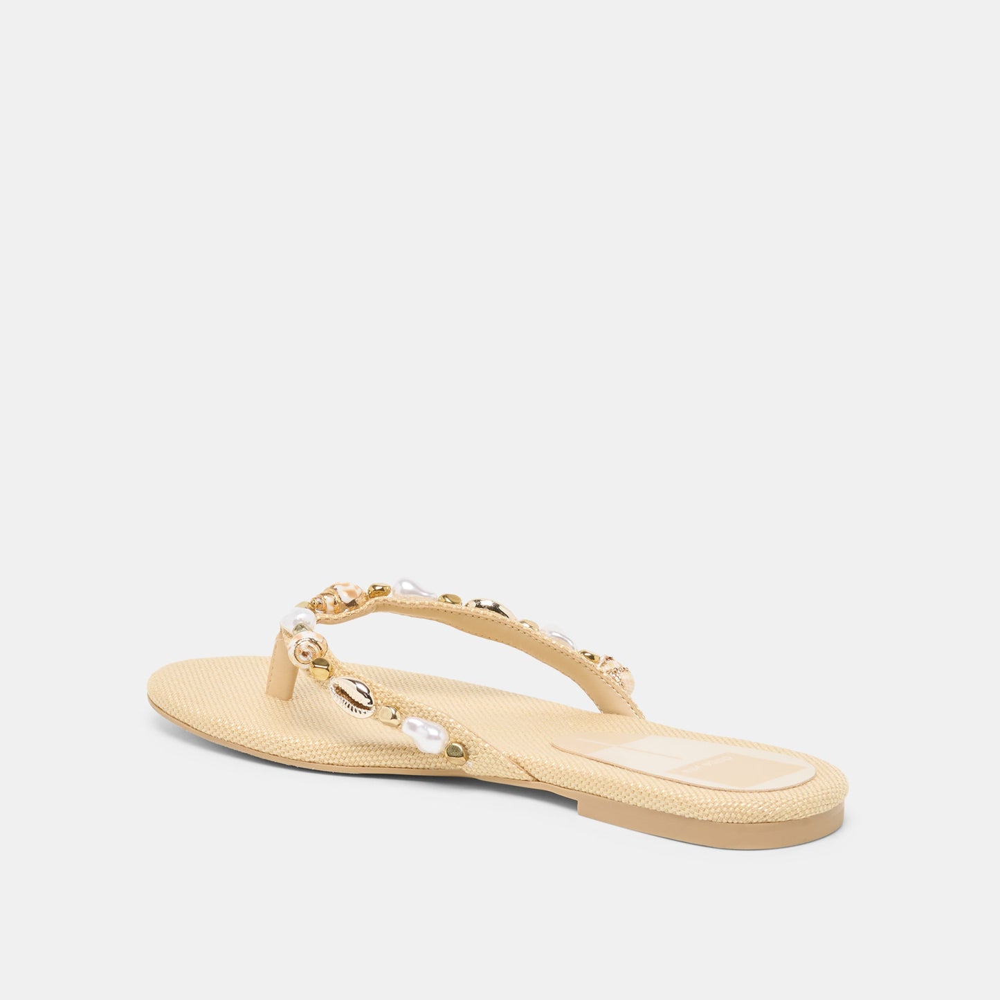 KYSHA Lt Natural Raffia Shell Flip-Flop Sandals Dolce Vita For sale