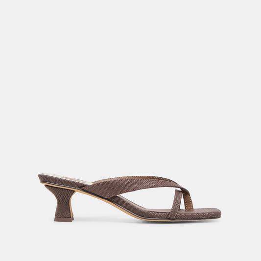 Brevel Chocolate Raffia Heels Dolce Vita Discount