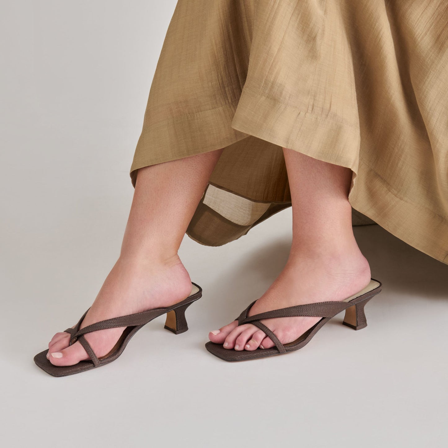 Brevel Chocolate Raffia Heels Dolce Vita Discount