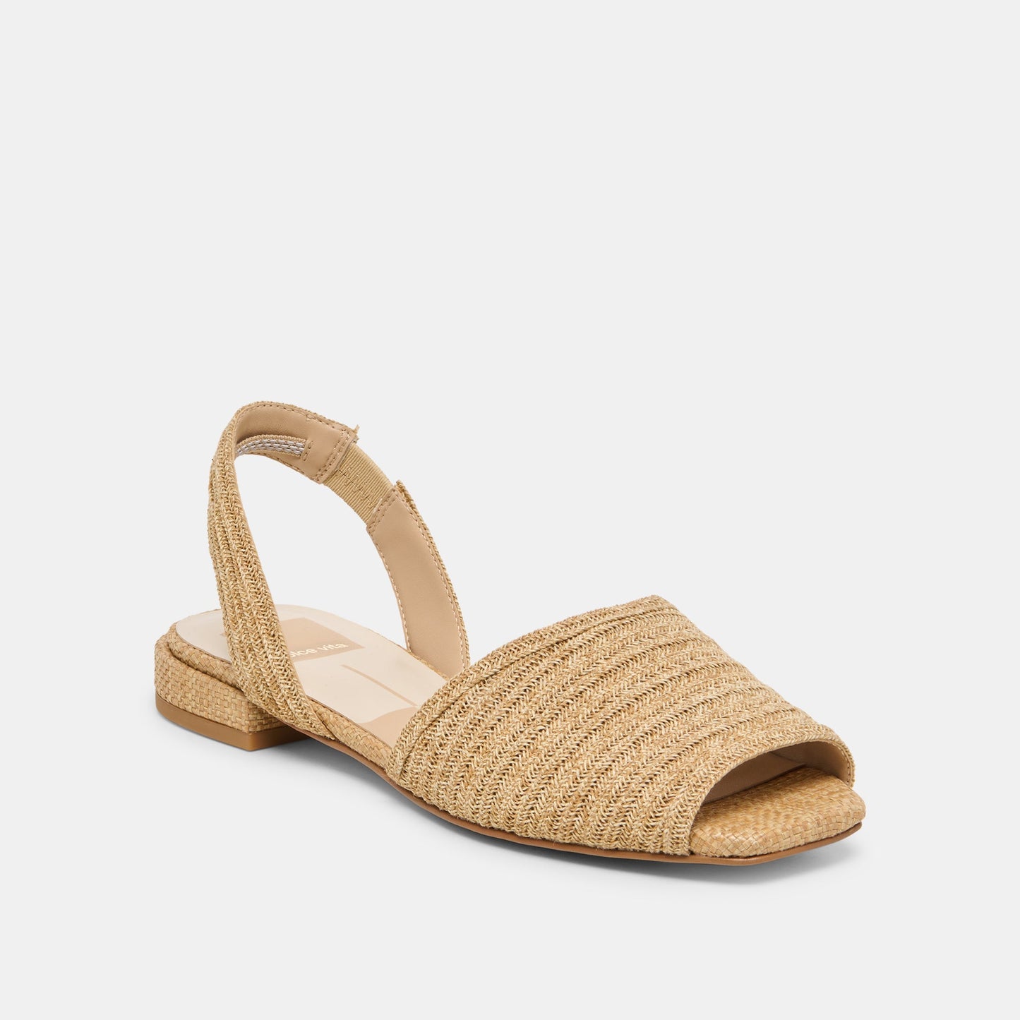 MARZY Natural Raffia Slingback Peep-Toe Sandals Dolce Vita Sale