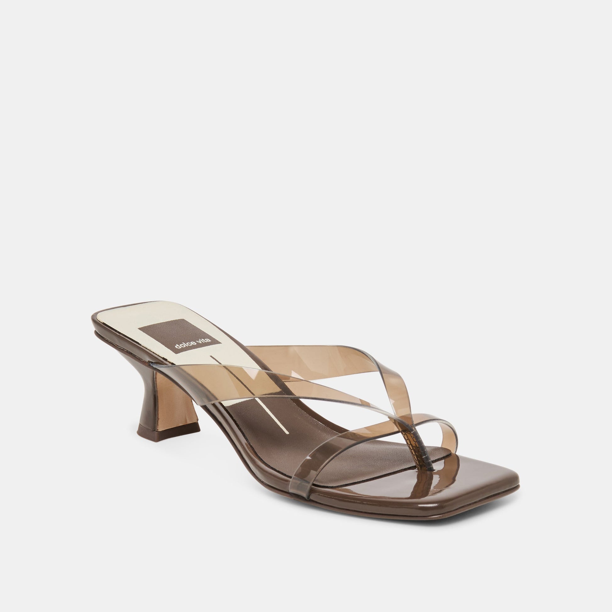 Brevel Vinyl Dk Brown Jelly Heels Dolce Vita Outlet