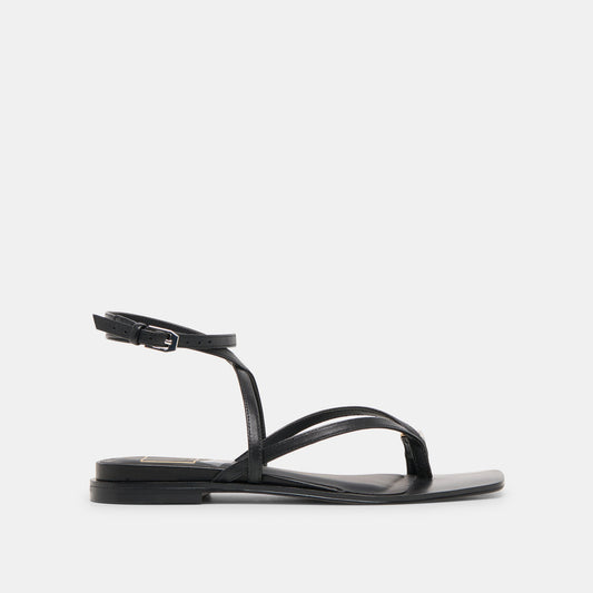 Tyrice Black Leather Sandals Dolce Vita us