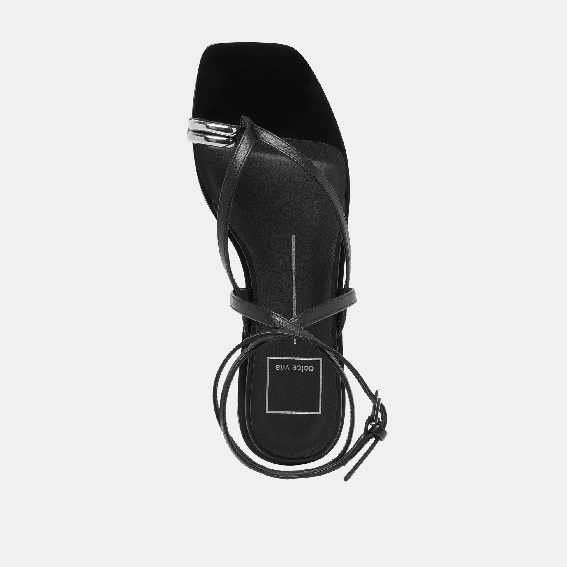 Tyrice Black Leather Sandals Dolce Vita us