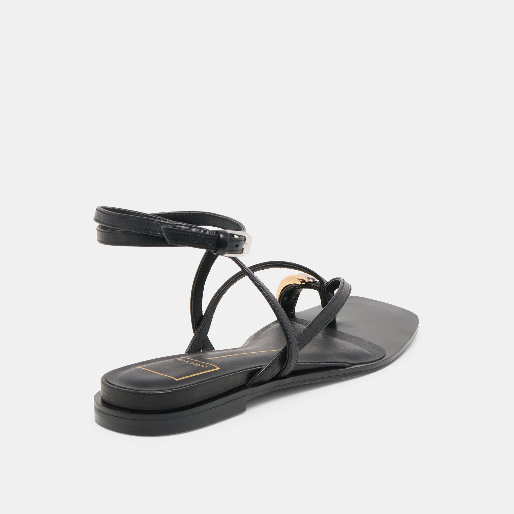Tyrice Black Leather Sandals Dolce Vita us