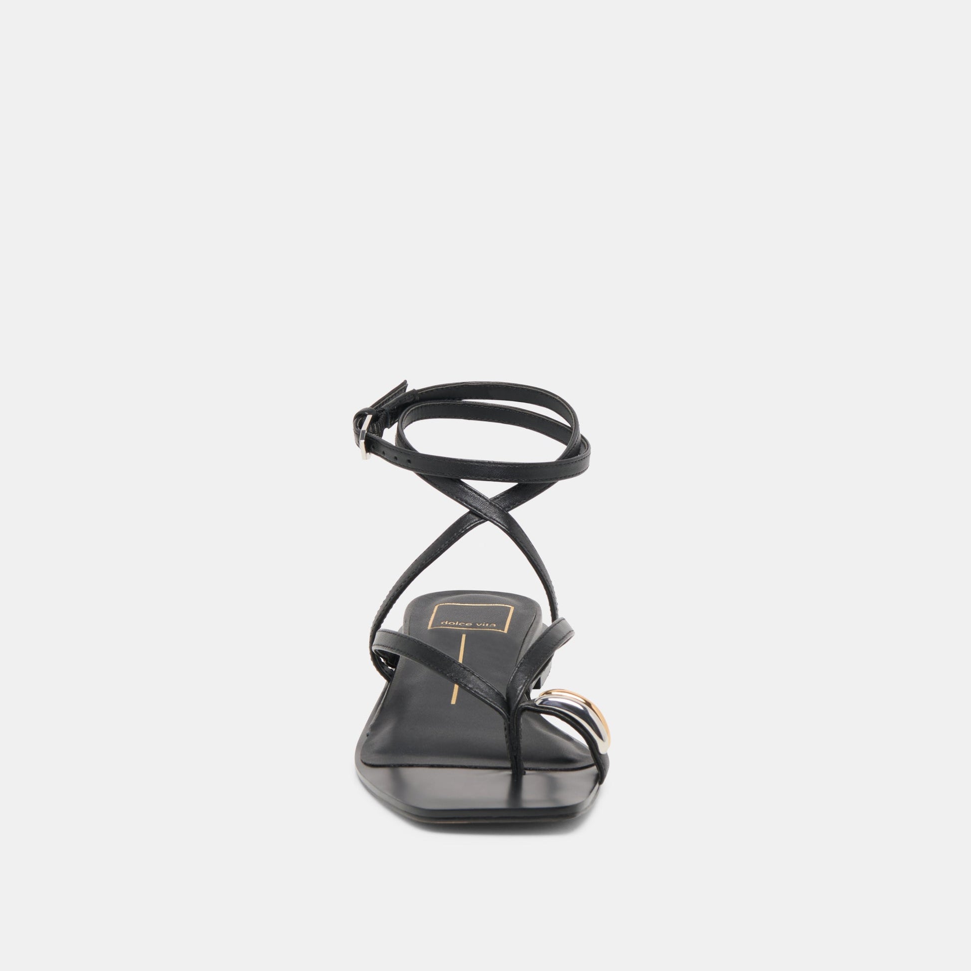 Tyrice Black Leather Sandals Dolce Vita us