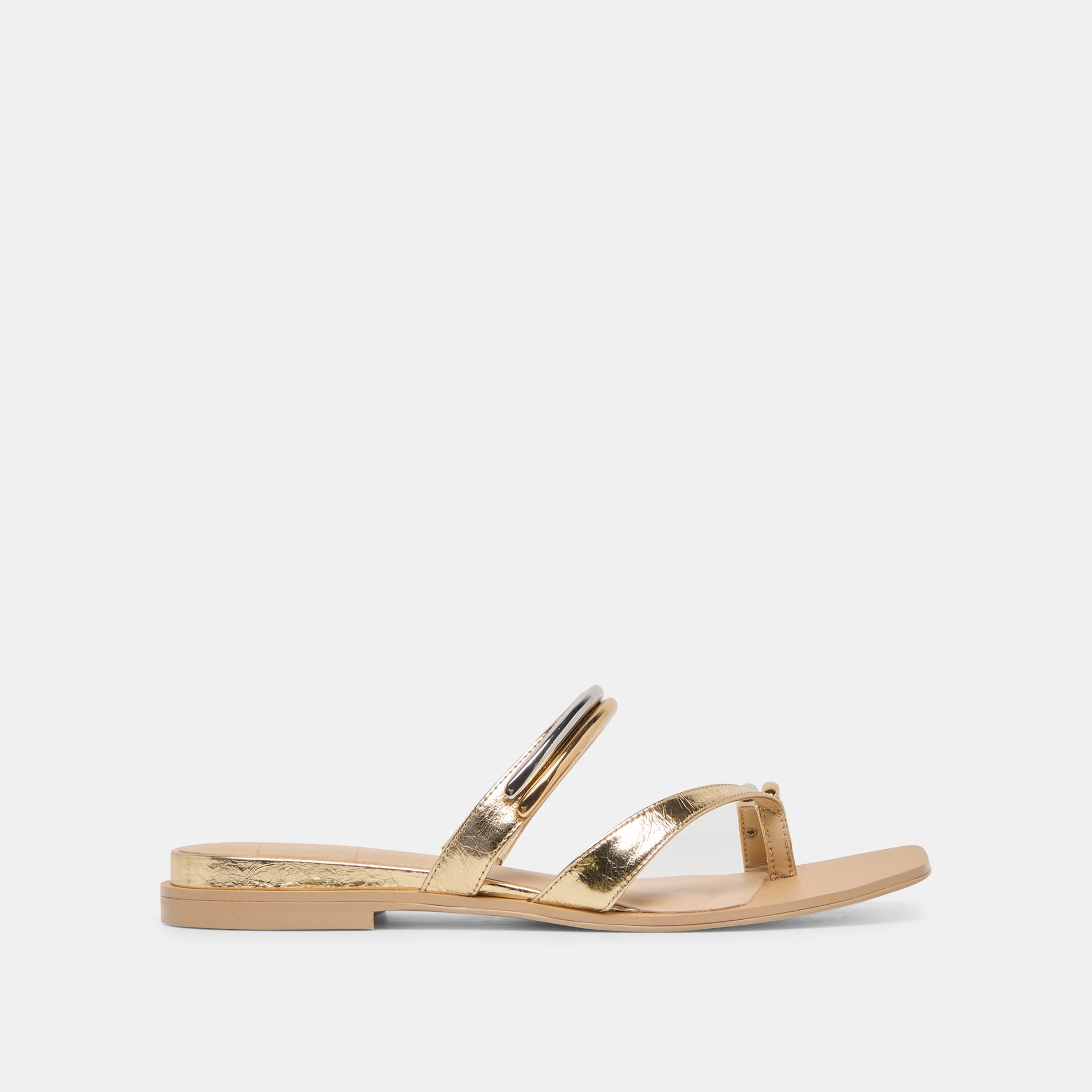 Tarina Gold Leather Sandals Dolce Vita New