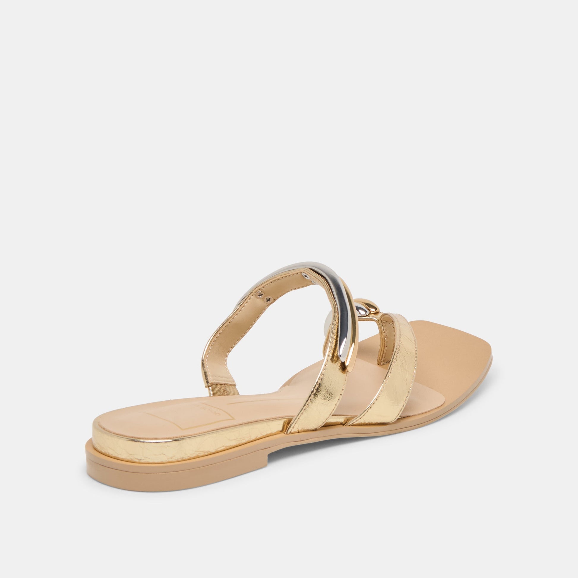 Tarina Gold Leather Sandals Dolce Vita New