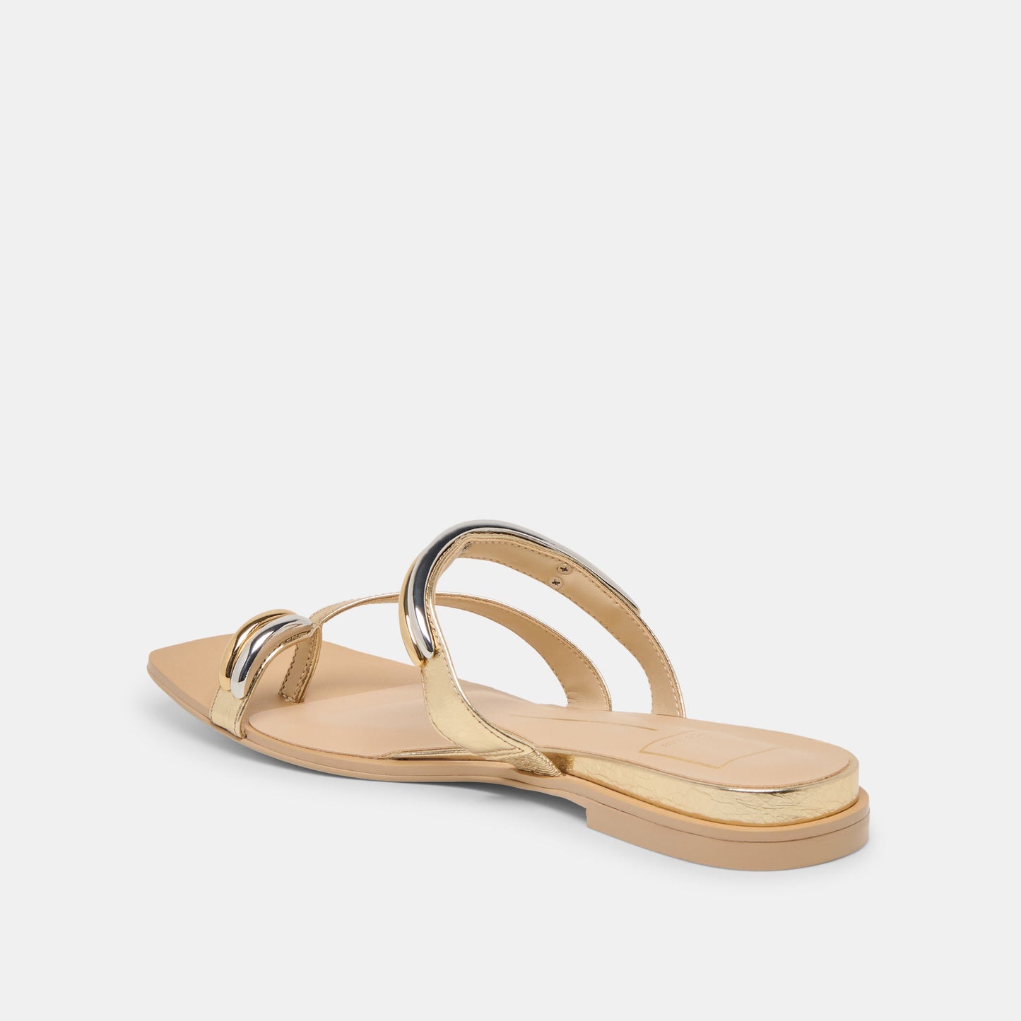 Tarina Gold Leather Sandals Dolce Vita New
