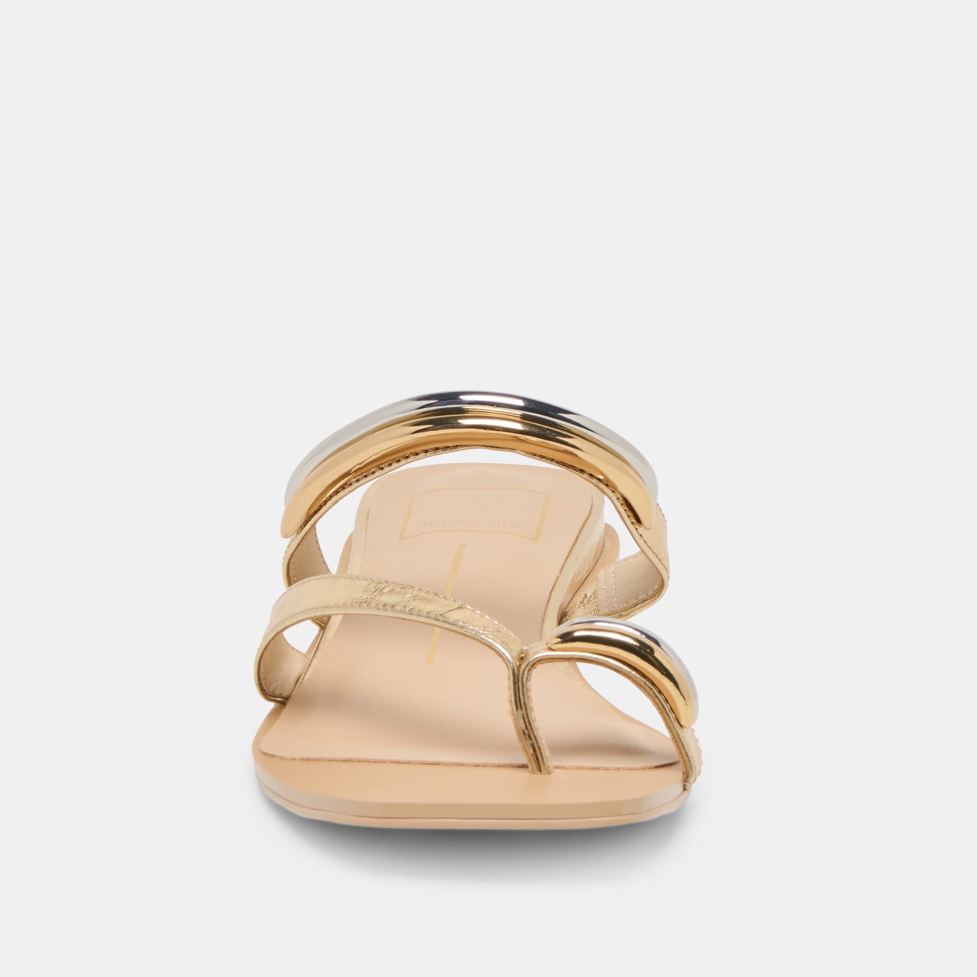 Tarina Gold Leather Sandals Dolce Vita New
