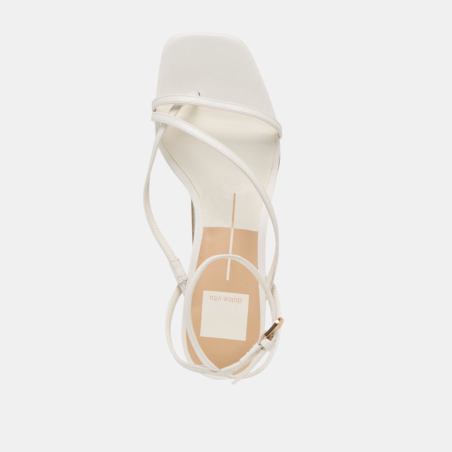 Karlos Wide True White Leather Sandals Dolce Vita Outlet
