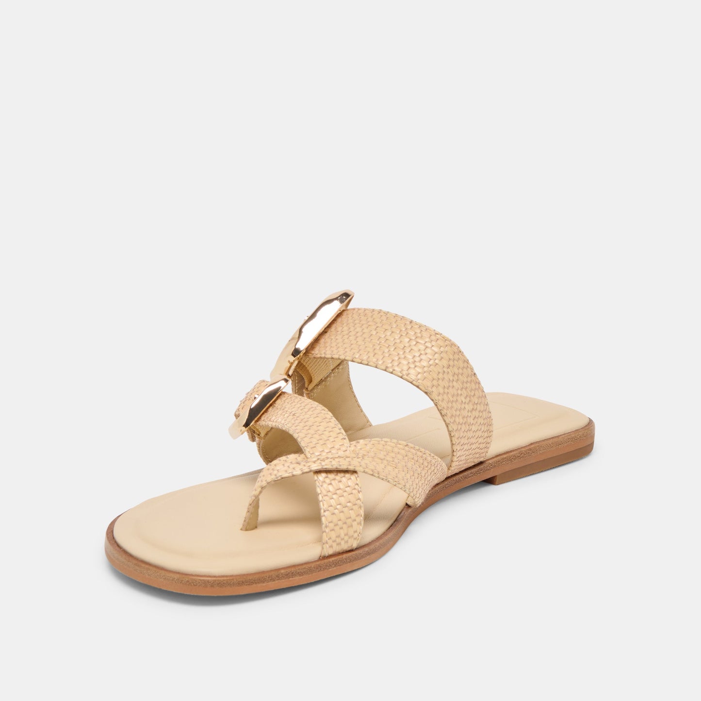 SHORE Sand Raffia Flip-Flop Buckled Sandals Dolce Vita For sale