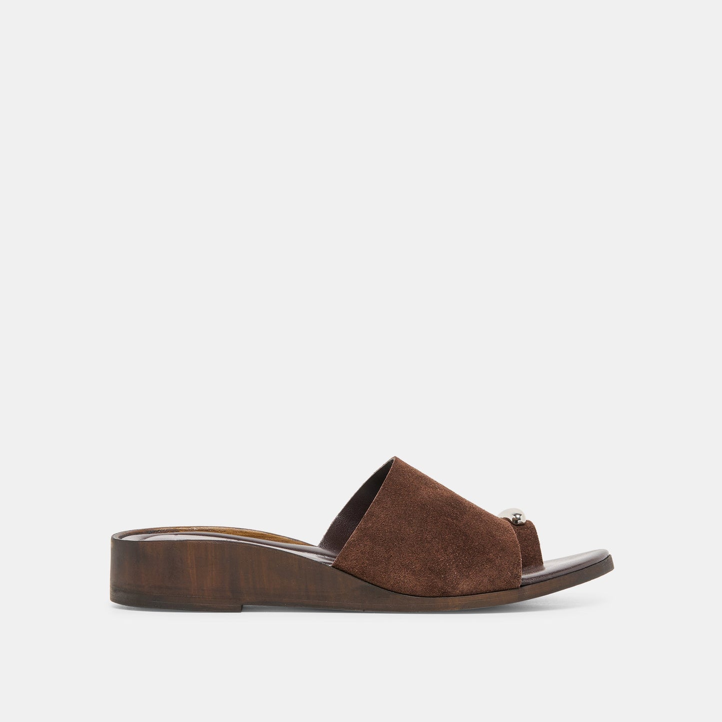 MOXY Dk Brown Suede Metal Detail Open-Toe Sandals Dolce Vita New