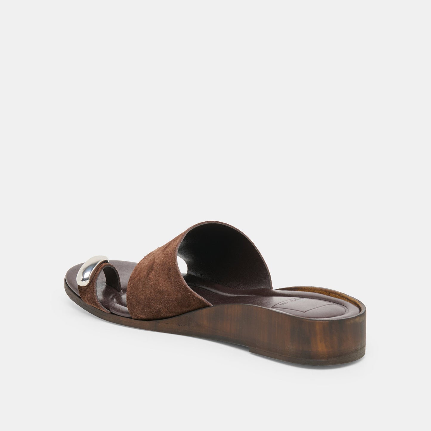 MOXY Dk Brown Suede Metal Detail Open-Toe Sandals Dolce Vita New