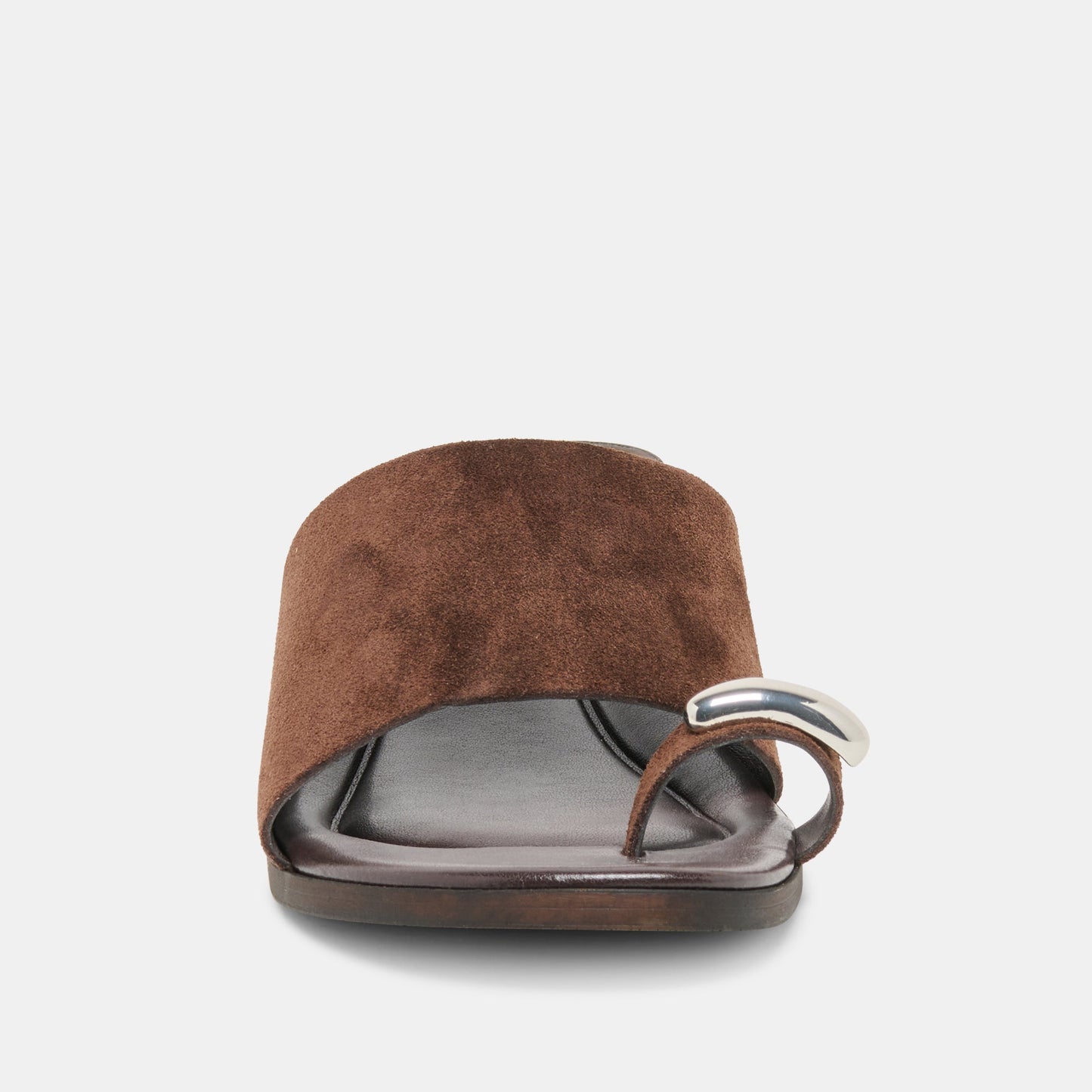 MOXY Dk Brown Suede Metal Detail Open-Toe Sandals Dolce Vita New