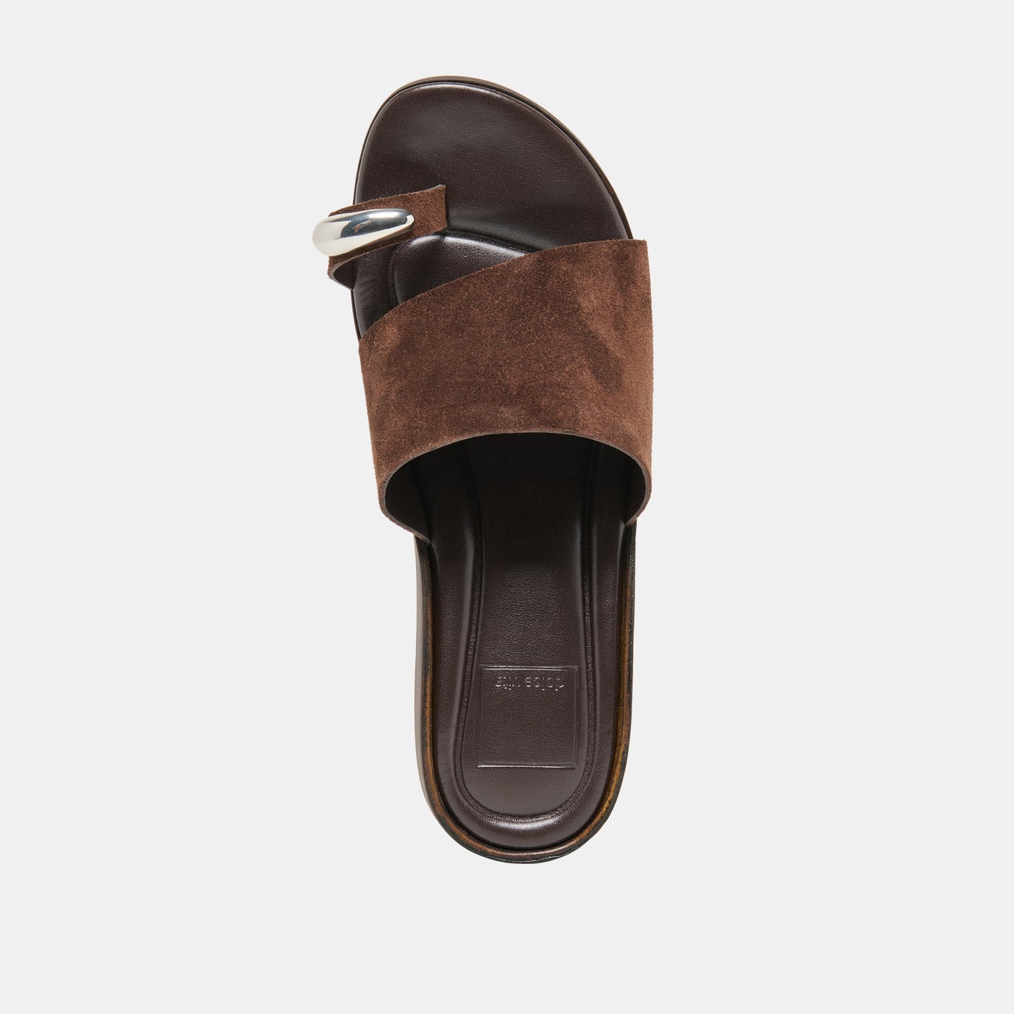 MOXY Dk Brown Suede Metal Detail Open-Toe Sandals Dolce Vita New