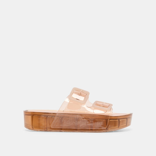 JULIO X Mocha Vinyl Jelly Platform Sandals Dolce Vita Discount